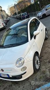 Fiat 500 lounge bianca con tettuccio