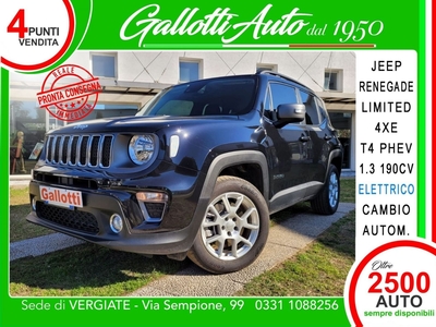 Jeep Renegade 1.3 T4 190CV PHEV 4xe AT6 Limited usato