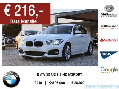 BMW Serie 1 114d 5p. Msport NEOPATENTATI