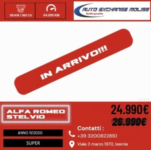 Alfa Romeo Stelvio Stelvio 2.2 Turbodiesel 160 CV AT8 RWD Super usato