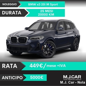 BMW X3 xdrive20i mhev 48V Msport auto nuovo