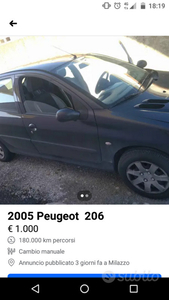 Usato 2005 Peugeot 206 1.1 Benzin 60 CV (1.000 €)