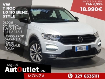 Volkswagen T-Roc 1.0 TSI Style BlueMotion Technology usato