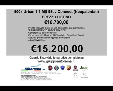 Usato 2021 Fiat 500X 1.3 Diesel 95 CV (15.200 €)