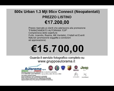 Usato 2021 Fiat 500X 1.3 Diesel 95 CV (15.700 €)