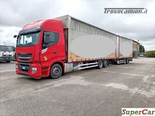 Autotreno IVECO ECOSTRALIS 460 + BIGA VIBERTI centinati