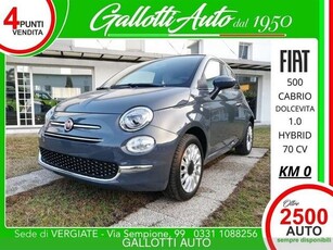 FIAT 500C 500 C 1.0 Hybrid Dolcevita KM 0 GALLOTTI AUTO SRL