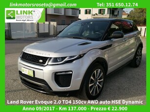 LAND ROVER Range Rover Evoque 2.0 TD4 150 CV 5p. HSE Dynamic - OTTIME CONDIZIONI Diesel