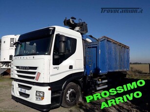 IVECO STRALIS 450 MOTRICE RIBALTABILE POSTERIORE COMPLETA DI GRU E RAGNO