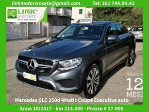 MERCEDES-BENZ GLC 250 d 4Matic Coupé Executi auto TAGLIAND Gar 12 mesi Diesel