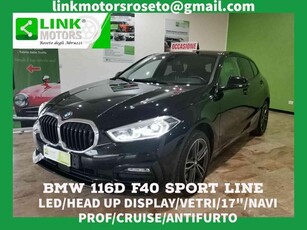 BMW 116 d 5p. Sport NAVI/LED/HEAD-UP/VETRI/17´´ TagliandBMW Diesel