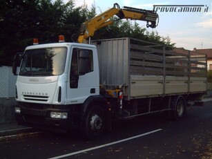 Iveco Eurocargo 160E22 cassone fisso e gru euro 5