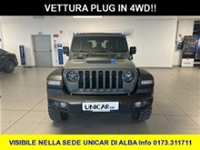 Jeep Wrangler Unlimited 2.0 PHEV ATX 4xe Rubicon del 2022 usata a Alba