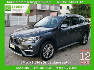 BMW X1 sDrive18d xLine auto TAGLIANDATA Usata