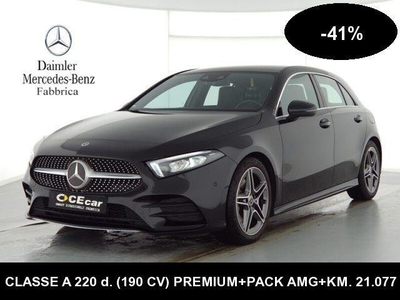 MERCEDES CLASSE A SEDAN d Aut. 190 CV 2021 PREMIUM+PACK AMG -41% DAL NUOVO