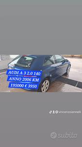 Audi A3 2.0 143 cv anno 2006 eiro 4 km 190