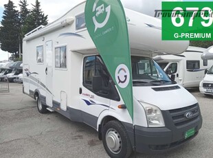 CAMPER CHALLENGER FORD MANSARDATO 6 POSTI MATRIMONIALE GEMELLATO POSTERIORE GARA