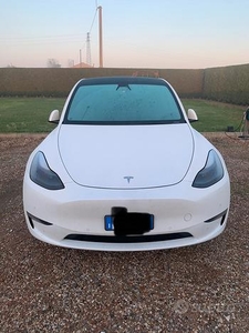 Tesla model Y dual motors bianca