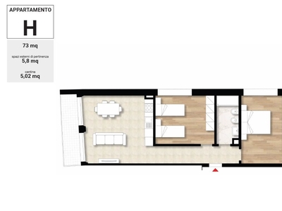 Quadrilocale a Firenze, 1 bagno, 73 m², 1° piano, classe energetica A