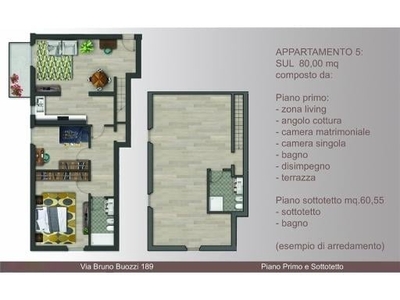 CIVILE ABITAZIONE BUOZZI CAMPI BISENZIO quadrilocale 80mq