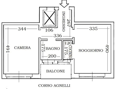 Appartamento di 55 mq in affitto - Torino