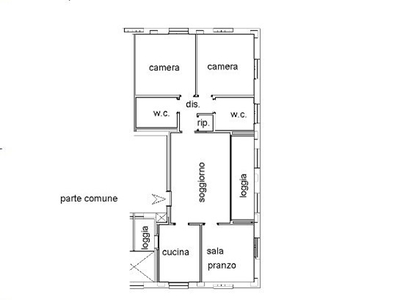 Appartamento in Vendita a Parma, 127'275€, 117 m², con Box