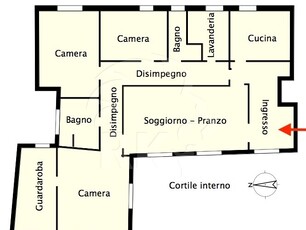 Appartamento in Affitto a Bologna, zona Centro Storico, 1'660€, 155 m², arredato, con Box