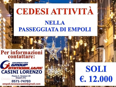 Attività Commerciale in vendita a Empoli via Cosimo Ridolfi,