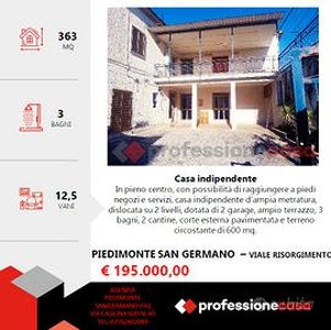 Casa indipendente con terreno+garage+cantine