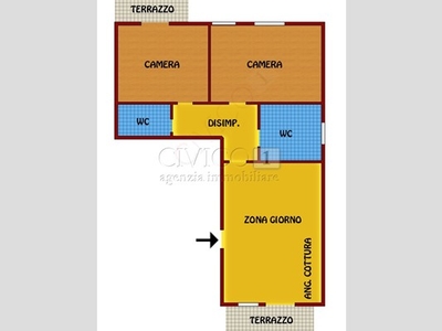 Quadrilocale in Vendita a Vicenza, 122'000€, 103 m²