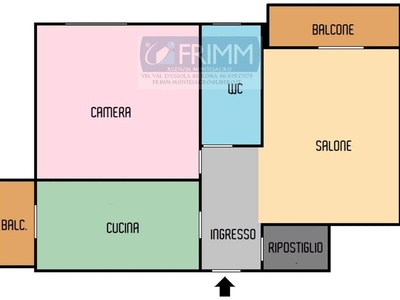 Bilocale in Vendita a Roma, 129'000€, 65 m²