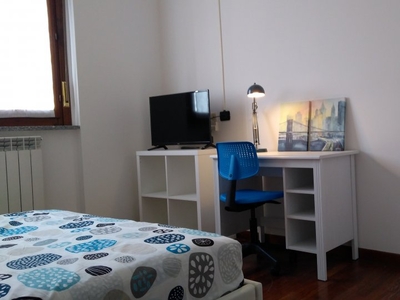 Camera da letto matrimoniale in affitto in appartamento con 5 camere da letto a Milano