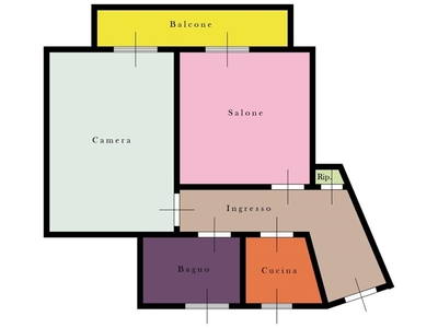 Bilocale in Vendita a Roma, 208'000€, 65 m²