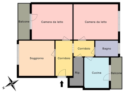 Trilocale in Vendita a Milano, 320'000€, 90 m²
