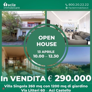 Villa in Vendita in Via Litteri 60 a Aci Castello