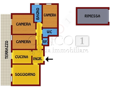 Appartamento in Vendita a Vicenza, 150'000€, 103 m², con Box