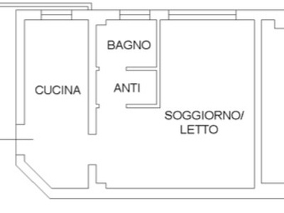Bilocale in Vendita a Reggio Emilia, 68'000€, 40 m², arredato