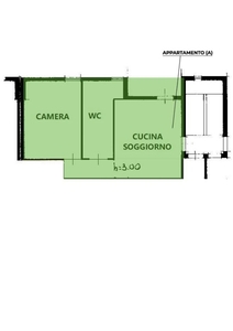 Bilocale in Via Vanvitelli, Palermo, 1 bagno, 79 m², 2° piano