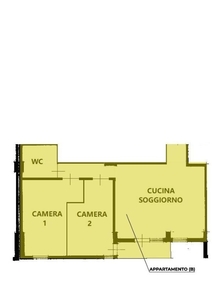 Bilocale in Via Vanvitelli, Palermo, 1 bagno, 96 m², 2° piano