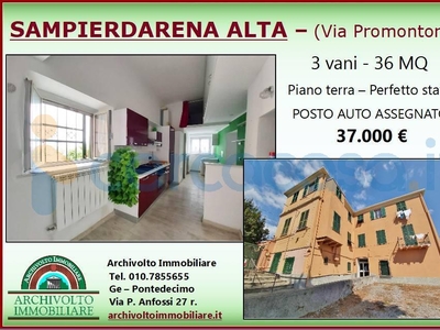 Appartamento Bilocale in ottime condizioni, in vendita in Via Promontorio, Genova