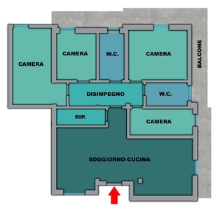 Appartamento a Ponzano di Fermo, 5 locali, 2 bagni, 162 m², 1° piano
