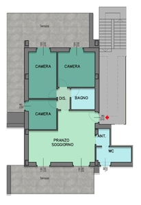Appartamento ad Altidona, 5 locali, 2 bagni, con box, 94 m², 2° piano