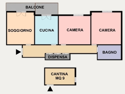 Appartamento in Via Natale Gallino 53, Genova, 6 locali, 1 bagno