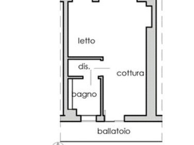 Bilocale in Vendita a Torino, 12'750€, 19 m²