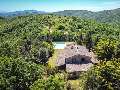 Ancient Italian Country House With Pool And Oak Tree Park In Umbria, Italy