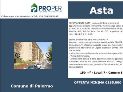 Appartamento in Vendita a Palermo via Giuseppe Sciuti