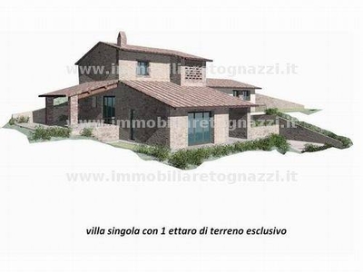 Villa singola con 1 ettaro di terreno esclusivo. Posizione collinare, molto bella.