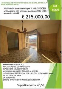 Trilocale a Loano, 1 bagno, 54 m², 4° piano, terrazzo, ascensore