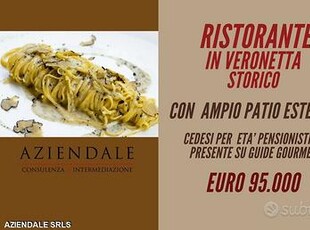 Storico ristorante con patio esterno in veronetta