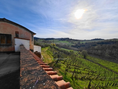 Nella campagna di San Gimignano, fabbricato agricolo indipendente con possibilità di essere trasformato in abitazione, oltre Terreno agricolo esclusivo.